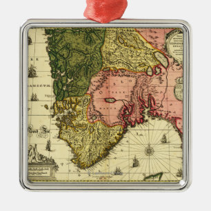 Ornamento De Metal NorwayPanoramic MapNorway