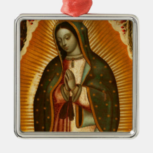 Ornamento De Metal Nossa Senhora Virgem de Guadalupe Mãe Maria
