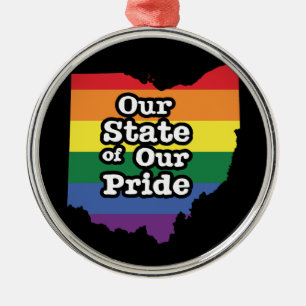 Ornamento De Metal Nosso Estado de Orgulho  Ohio