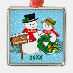 Ornamento De Metal Nosso Nth Natal