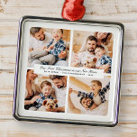 Ornamento De Metal Nosso Primeiro Natal Na Nossa Nova Casa, Moderna 4<br><div class="desc">Design é composto por tipografia quic moderna com sans serif e serif font. Adicione fotos personalizadas da família e da nova casa e ano.</div>