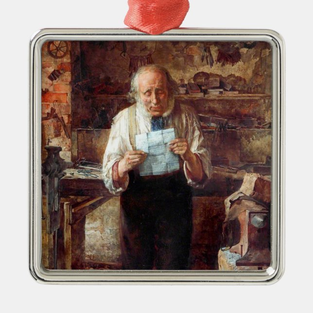 Ornamento De Metal Notícias do Meu Lado (por James Campbell) (Frente)