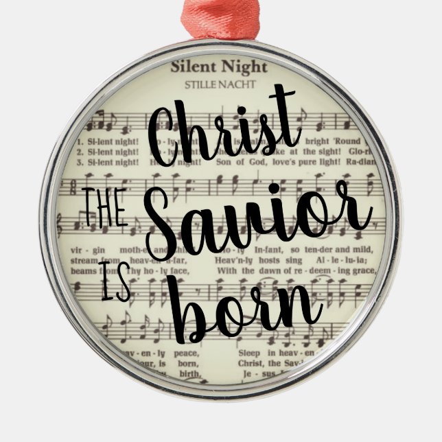 Ornamento de Metal Noturno Silencioso (Frente)