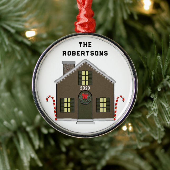 Ornamento De Metal Nova Casa (Árvore)