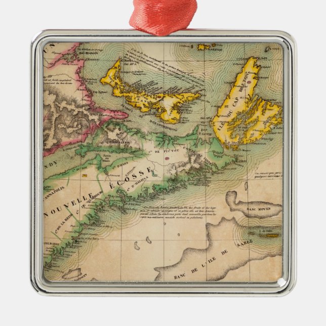 Ornamento De Metal Nova Escócia e Novo Brunswick 44 (Frente)