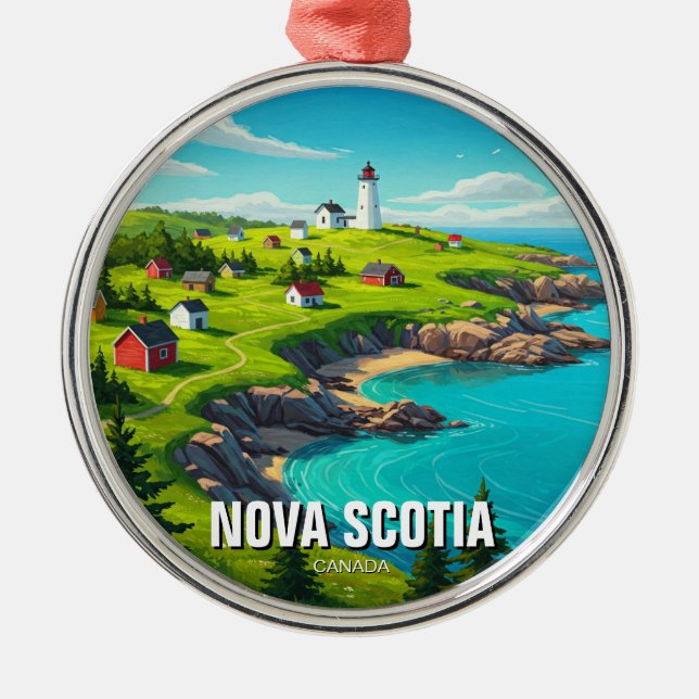 Ornamento De Metal Nova Escócia Viagens Canadá (Frente)