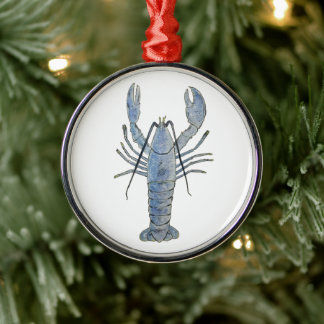 Ornamento De Metal Nova Inglaterra Blue Lobster Metal Ornament