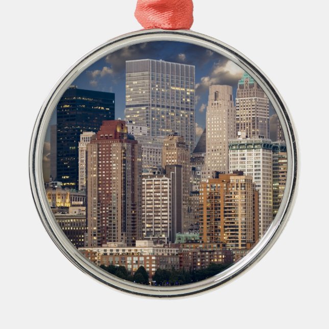 Ornamento De Metal Nova Iorque Manhattan (Frente)
