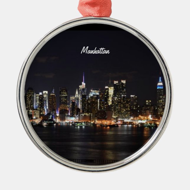 Ornamento De Metal NOVA IORQUE: Skyline Manhattan (Frente)