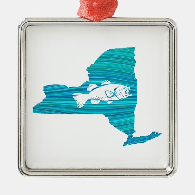 Ornamento De Metal Nova Iorque Wave Fisheries (Frente)