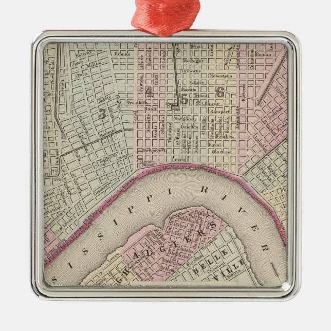 Ornamento De Metal Nova Orleães 3 (Frente)