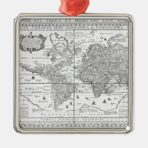 Ornamento De Metal Nova Totius Terrarum Orbis