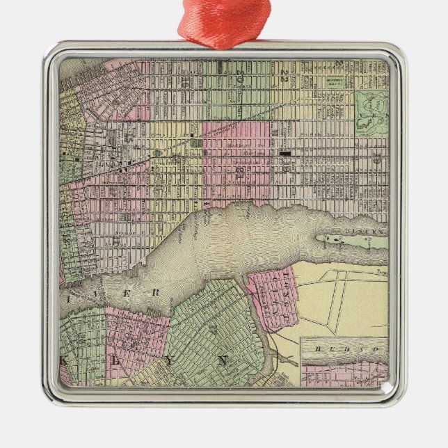 Ornamento De Metal Nova York, Brooklyn 2 (Frente)