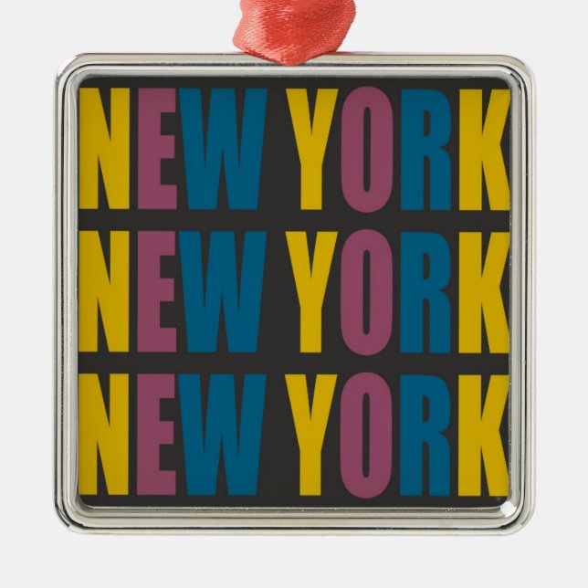 Ornamento De Metal Nova York Metal Ornament (Frente)