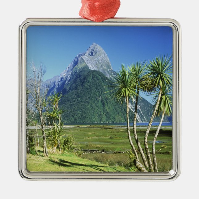 Ornamento De Metal Nova Zelândia, Ilha do Sul, Miter Peak, (Frente)