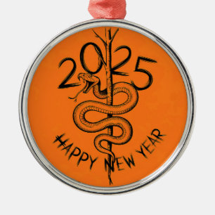 Ornamento De Metal Novo ano chinês de Cobra 2025