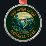 Ornamento De Metal Novo Parque Nacional do Gorge do Rio Afastado<br><div class="desc">Novo vetor de desfiladeiro de rio trabalho de arte design. O parque abriga algumas das melhores jangadas de água branca do país e é também uma das zonas de escalada mais populares na Costa Leste.</div>