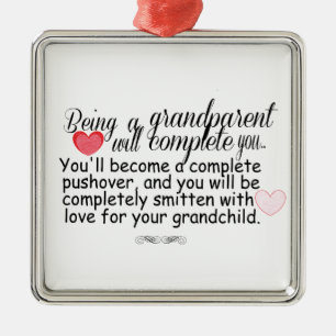 Ornamento De Metal Novos Avós