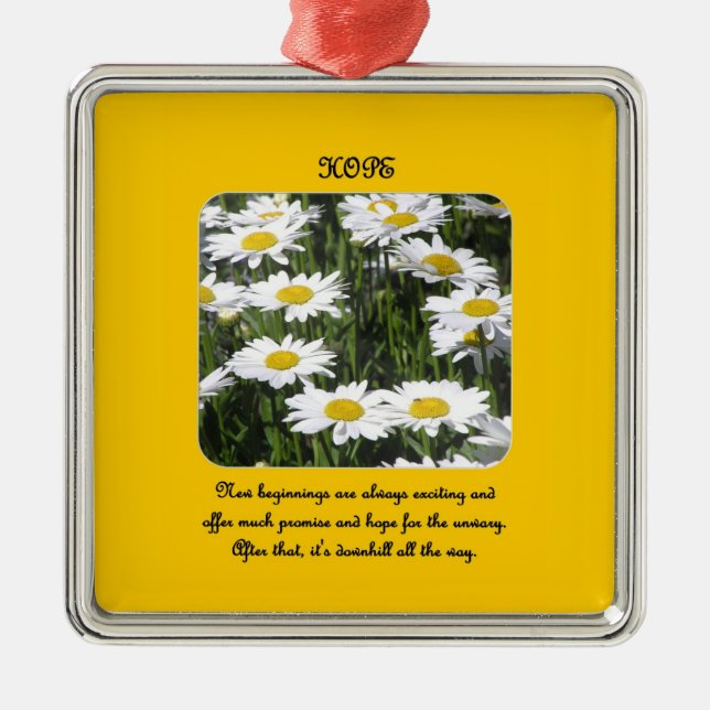 Ornamento De Metal novos começos - são sempre emocionantes - e oferec (Frente)