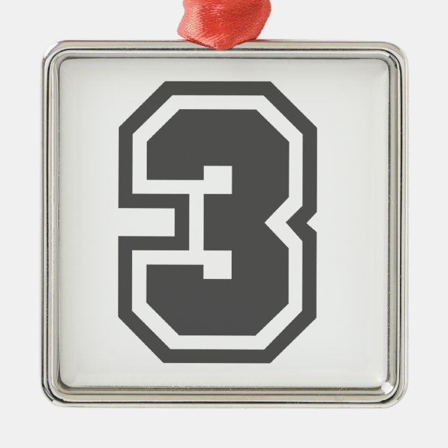 Ornamento De Metal Número 3 (Frente)