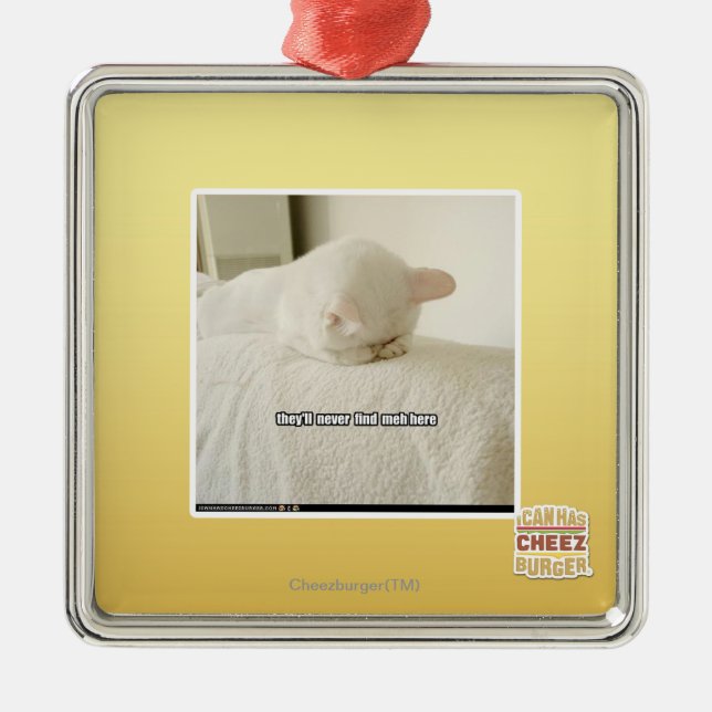 Ornamento De Metal nunca encontrarão o meh aqui (Frente)