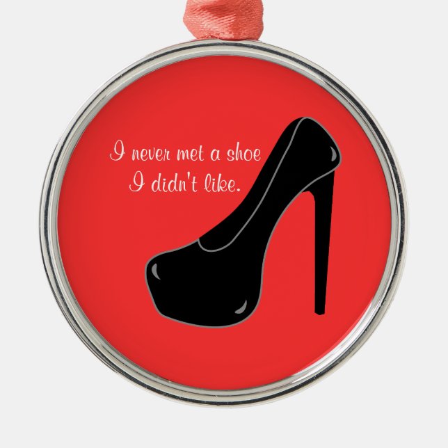 Ornamento De Metal Nunca encontrou uns calçados (Frente)