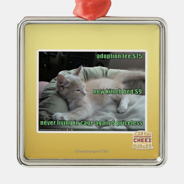 Ornamento De Metal Nunca vivendo em uma gaiola outra vez (Frente)