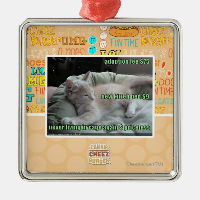 Ornamento De Metal Nunca vivendo em uma gaiola outra vez (Frente)