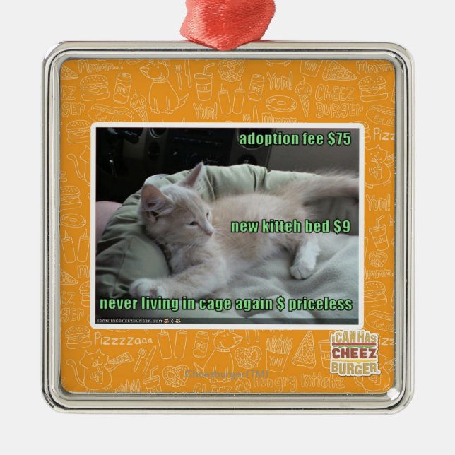 Ornamento De Metal Nunca vivendo em uma gaiola outra vez (Frente)