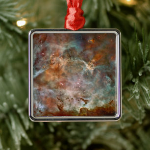 Ornamento De Metal Nuvens Escuras da Nebulosa de Carina Hubble Espaço