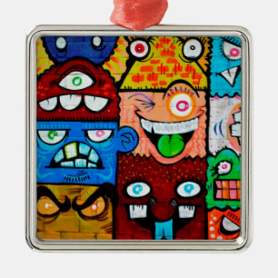Ornamento De Metal NY Grafite Street Art - Monstros Bobos Bonitos
