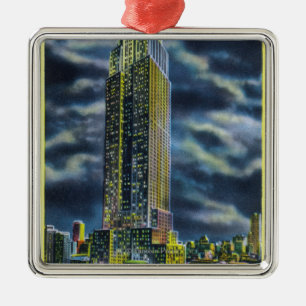 Ornamento De Metal NYC, estado novo de YorkEmpire que constrói na