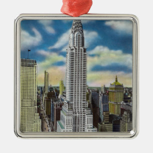 Ornamento De Metal NYC, opinião nova de YorkExterior de Chrysler