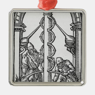 Ornamento De Metal O alquimista no trabalho