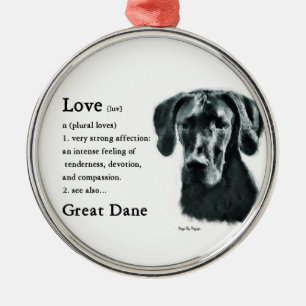 Ornamento De Metal O amor de great dane é