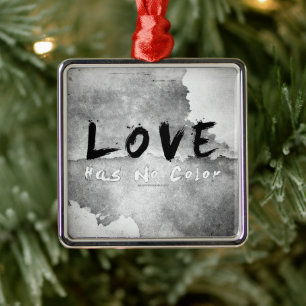 Ornamento De Metal O amor de SlipperyJoe não tem ligação de cor racia