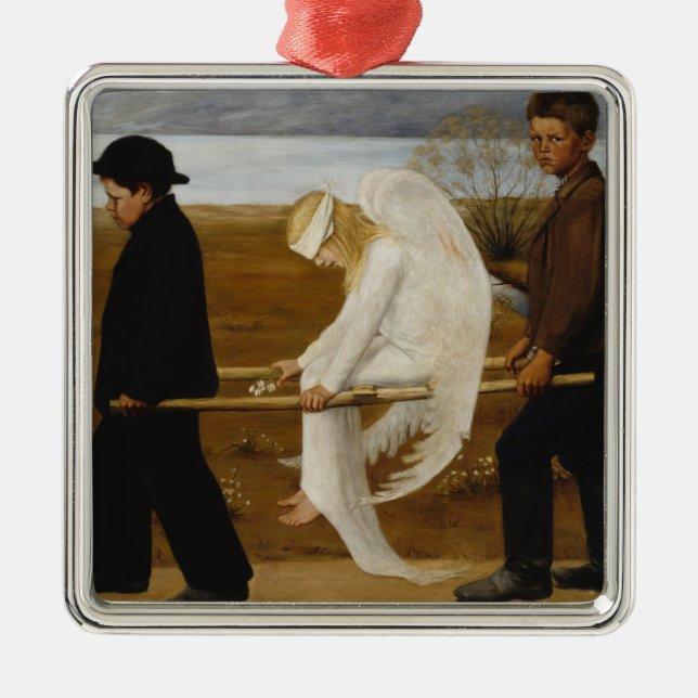 Ornamento De Metal O Anjo Ferido (Frente)