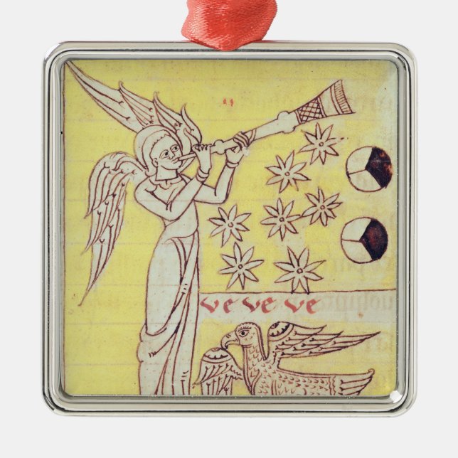 Ornamento De Metal O anjo que funde a trombeta (Frente)