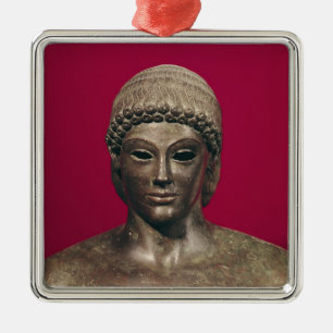 Ornamento De Metal O Apollo de Piombino, cabeça da estátua, encontr