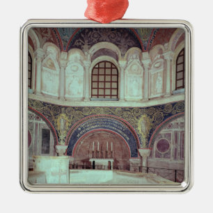 Ornamento De Metal O apse com a pia batismal baptismal