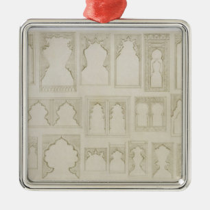 Ornamento De Metal O arco islâmico e de Moorish projeta para os