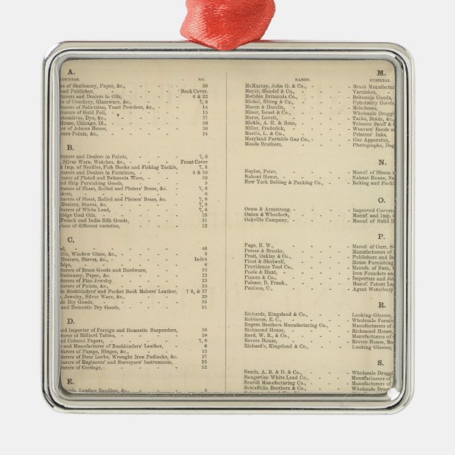 Ornamento De Metal O atlas americano de Colton do frontispício do (Frente)