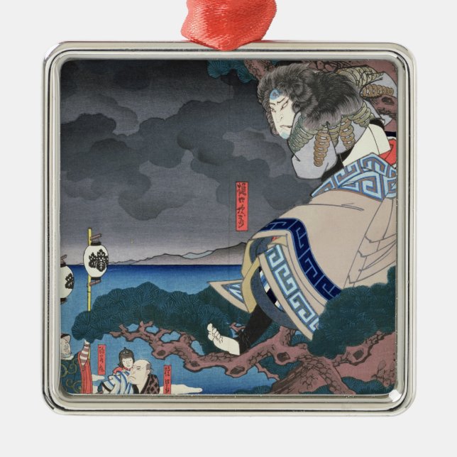 Ornamento De Metal O ator Nakamura Utaemon IV (Frente)