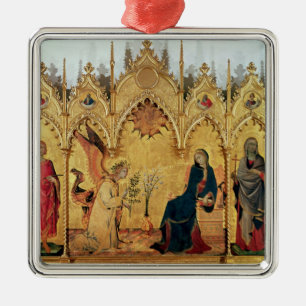 Ornamento De Metal O aviso com St Margaret e St.