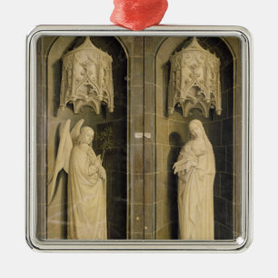 Ornamento De Metal O aviso, painel exterior do Triptych