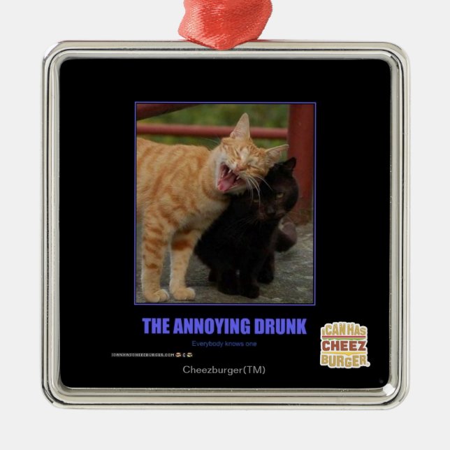 Ornamento De Metal O Bebado irritante (Frente)