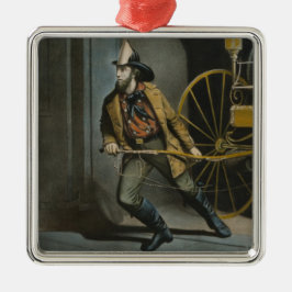 Ornamento De Metal O Bombeiro Americano: Sempre Pronto
