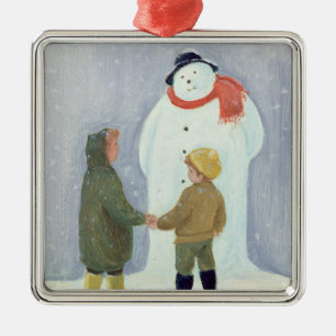 Ornamento De Metal O boneco de neve