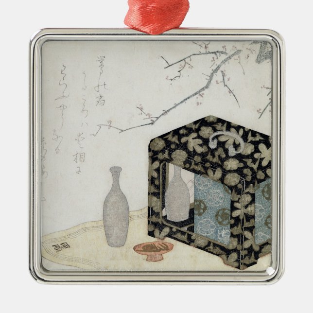 Ornamento De Metal O cabaz do piquenique (Frente)