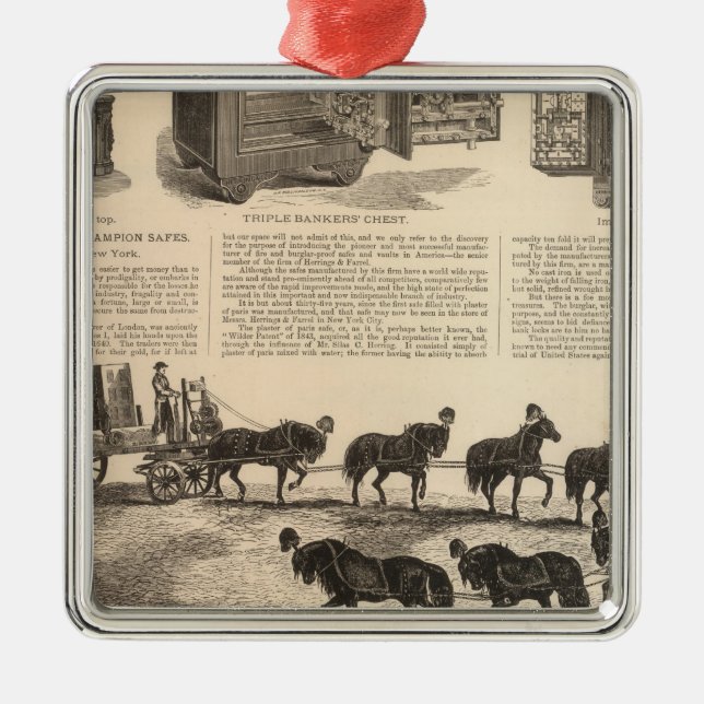 Ornamento De Metal O campeão de patentes de Herring Safes (Frente)